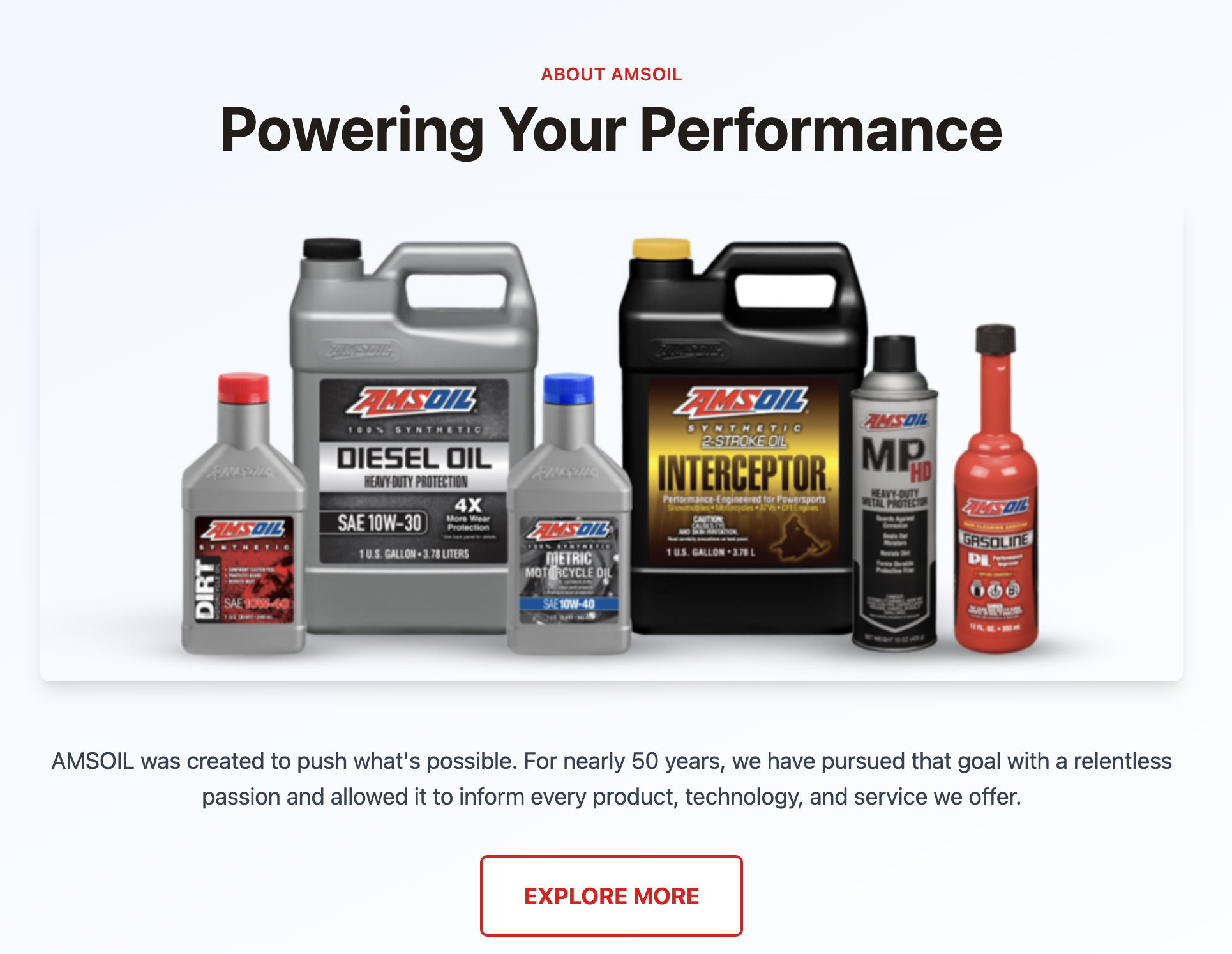 AMSOIL Product Line